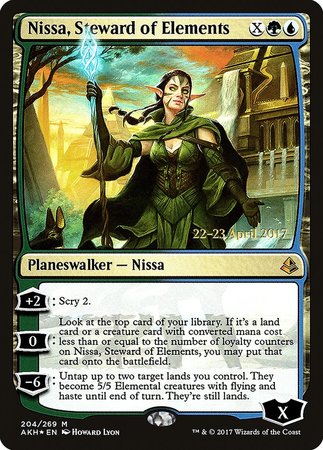 Nissa, Steward of Elements [Amonkhet Promos] | Dumpster Cat Games