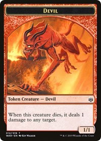 Devil // Satyr Double-sided Token (Challenger 2020) [Unique and Miscellaneous Promos] | Dumpster Cat Games