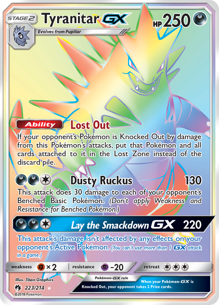 Tyranitar GX (223/214) [Sun & Moon: Lost Thunder] | Dumpster Cat Games