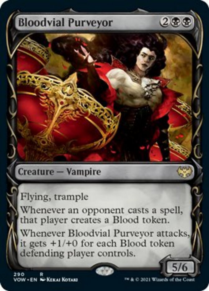 Bloodvial Purveyor (Showcase Fang Frame) [Innistrad: Crimson Vow] | Dumpster Cat Games