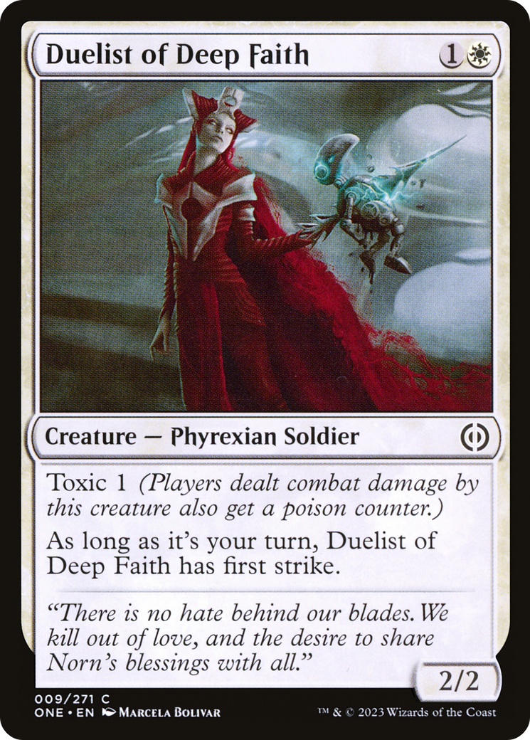 Duelist of Deep Faith [Phyrexia: All Will Be One] | Dumpster Cat Games