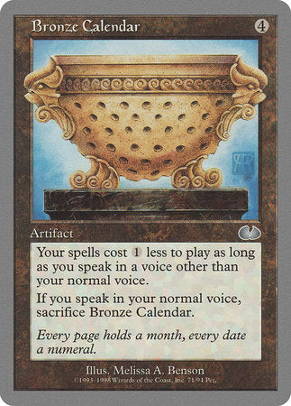 Bronze Calendar [Unglued] | Dumpster Cat Games