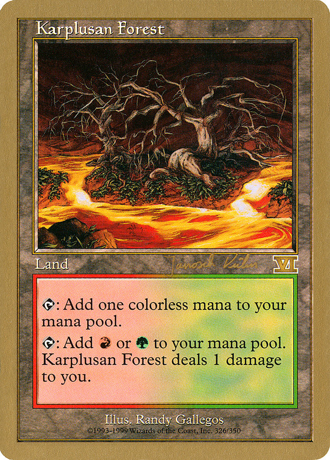 Karplusan Forest (Janosch Kuhn) [World Championship Decks 2000] | Dumpster Cat Games