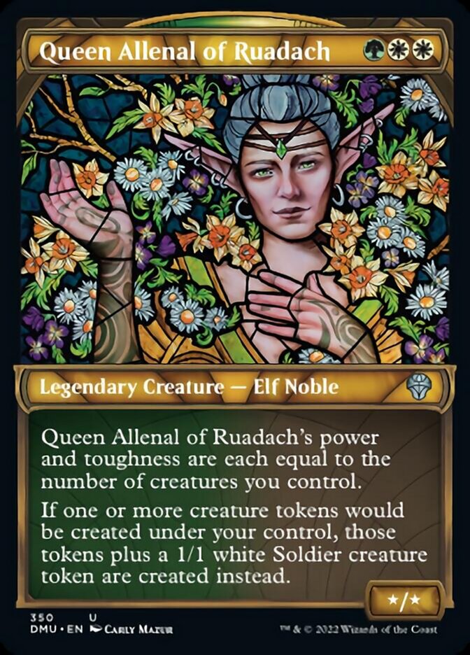 Queen Allenal of Ruadach (Showcase Textured) [Dominaria United] | Dumpster Cat Games