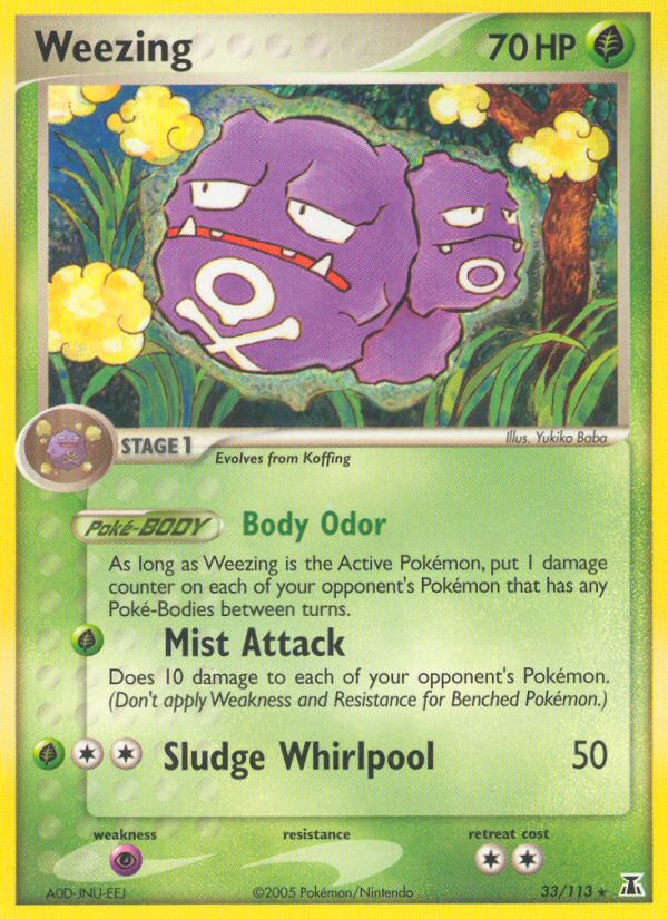 Weezing (33/113) [EX: Delta Species] | Dumpster Cat Games