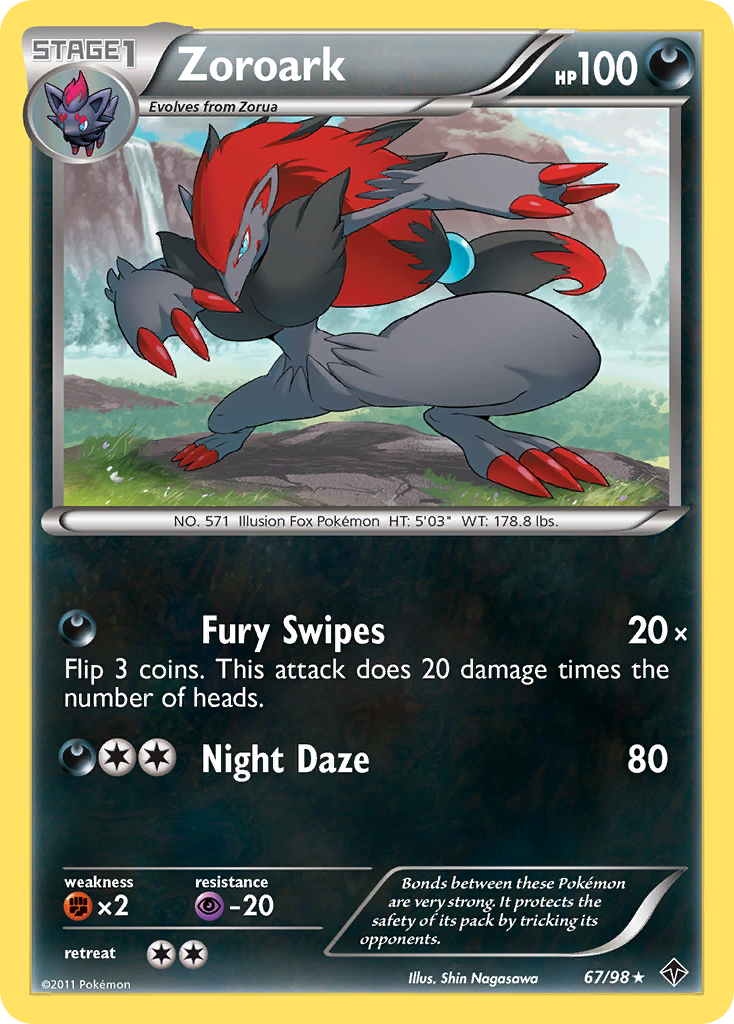 Zoroark (67/98) [Black & White: Emerging Powers] | Dumpster Cat Games