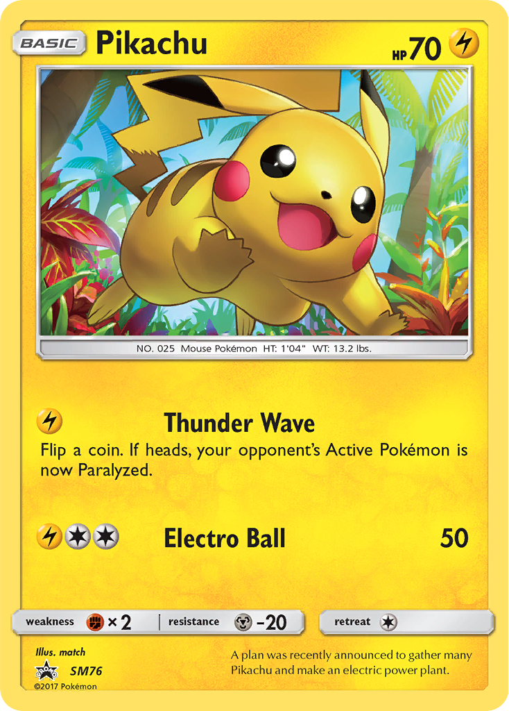 Pikachu (SM76) [Sun & Moon: Black Star Promos] | Dumpster Cat Games