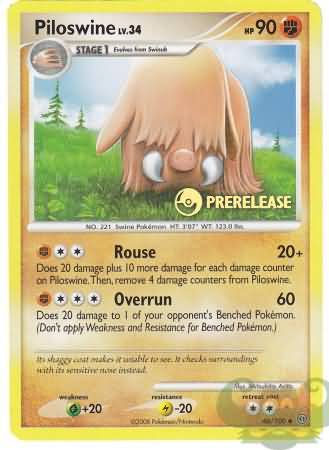 Piloswine (46/100) (Prerelease Promo) [Nintendo: Black Star Promos] | Dumpster Cat Games