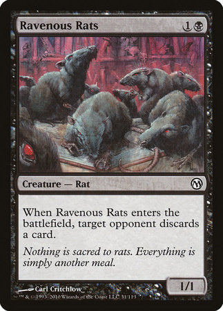 Ravenous Rats [Duels of the Planeswalkers] | Dumpster Cat Games