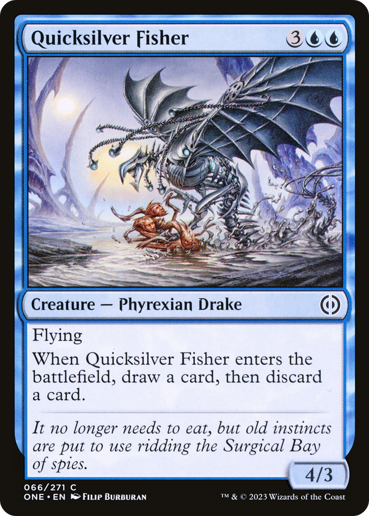 Quicksilver Fisher [Phyrexia: All Will Be One] | Dumpster Cat Games