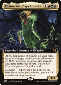 Obuun, Mul Daya Ancestor (Extended Art) [Zendikar Rising Commander] | Dumpster Cat Games