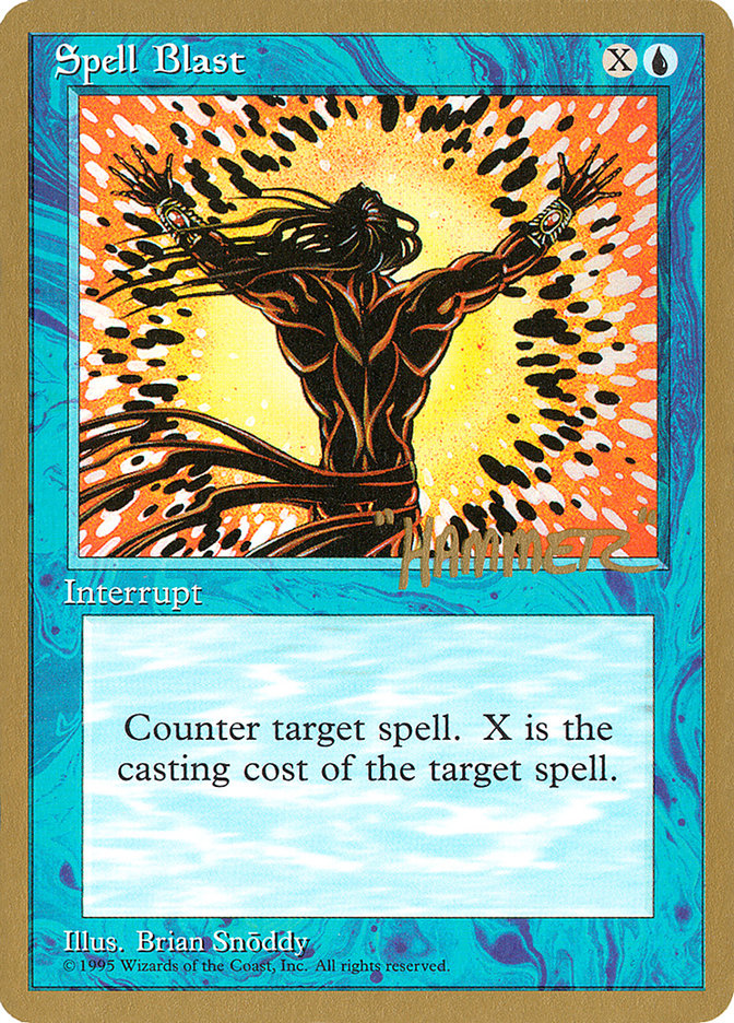 Spell Blast (Shawn "Hammer" Regnier) [Pro Tour Collector Set] | Dumpster Cat Games