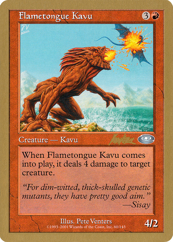 Flametongue Kavu (Brian Kibler) [World Championship Decks 2002] | Dumpster Cat Games