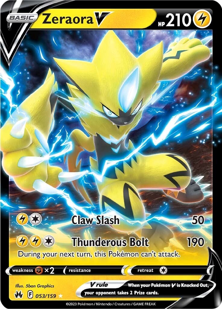 Zeraora V (053/159) [Sword & Shield: Crown Zenith] | Dumpster Cat Games