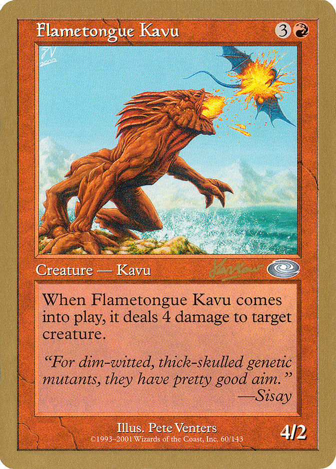 Flametongue Kavu (Sim Han How) [World Championship Decks 2002] | Dumpster Cat Games