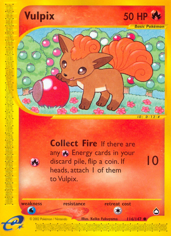 Vulpix (116/147) [Aquapolis] | Dumpster Cat Games