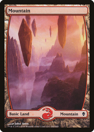 Mountain (242) - Full Art [Zendikar] | Dumpster Cat Games