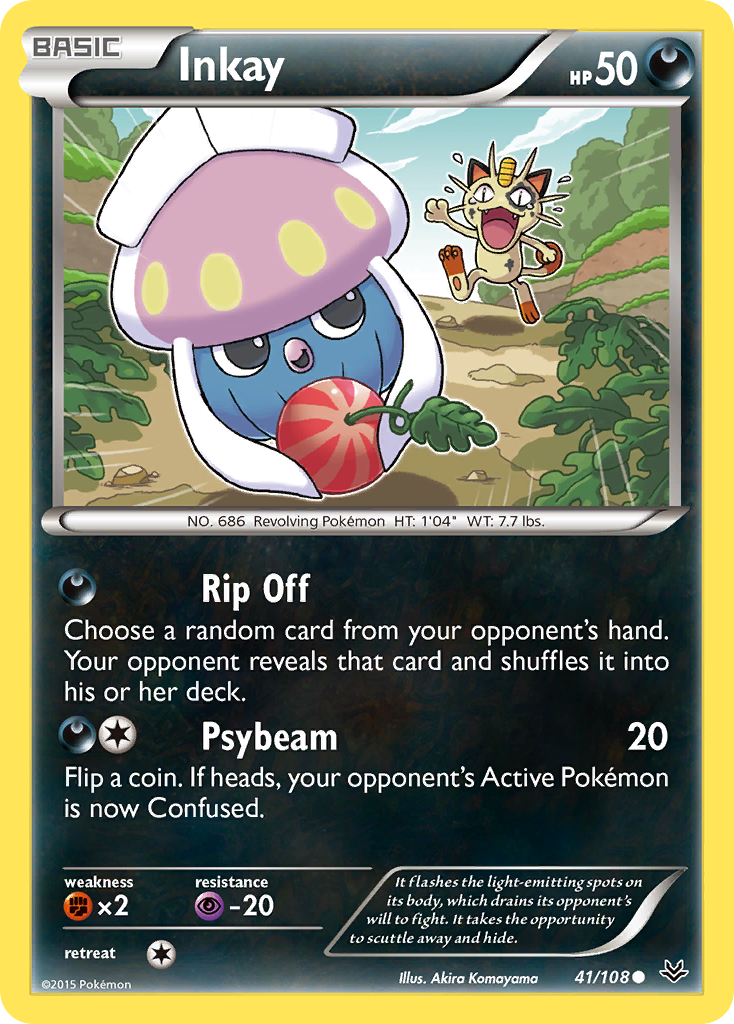 Inkay (41/108) [XY: Roaring Skies] | Dumpster Cat Games