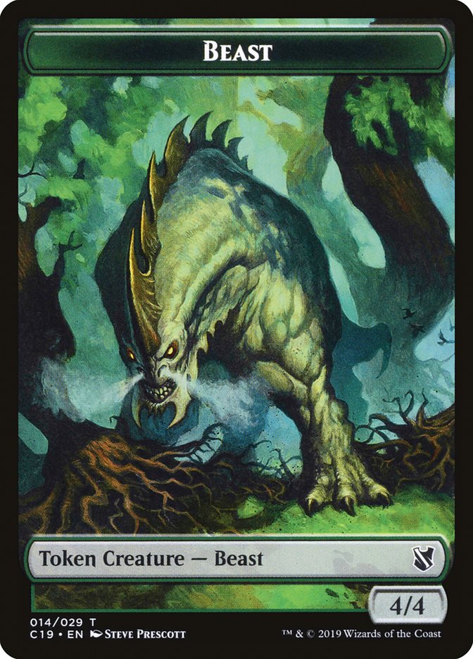 Beast (014/029) [Commander 2019 Tokens] | Dumpster Cat Games