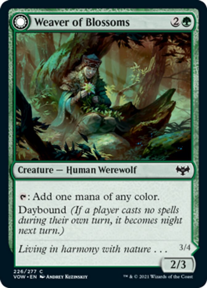 Weaver of Blossoms // Blossom-Clad Werewolf [Innistrad: Crimson Vow] | Dumpster Cat Games