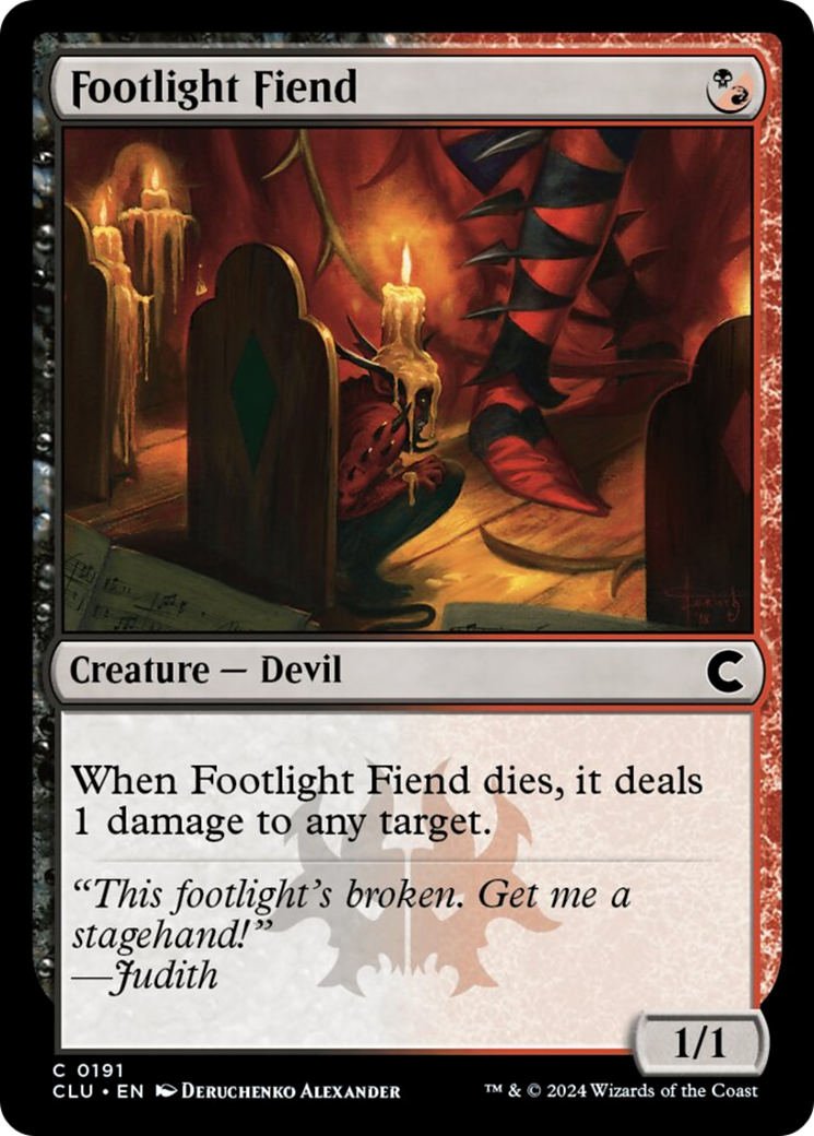 Footlight Fiend [Ravnica: Clue Edition] | Dumpster Cat Games