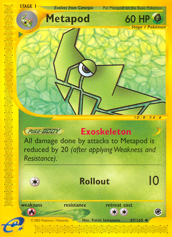 Metapod (87/165) [Expedition: Base Set] | Dumpster Cat Games