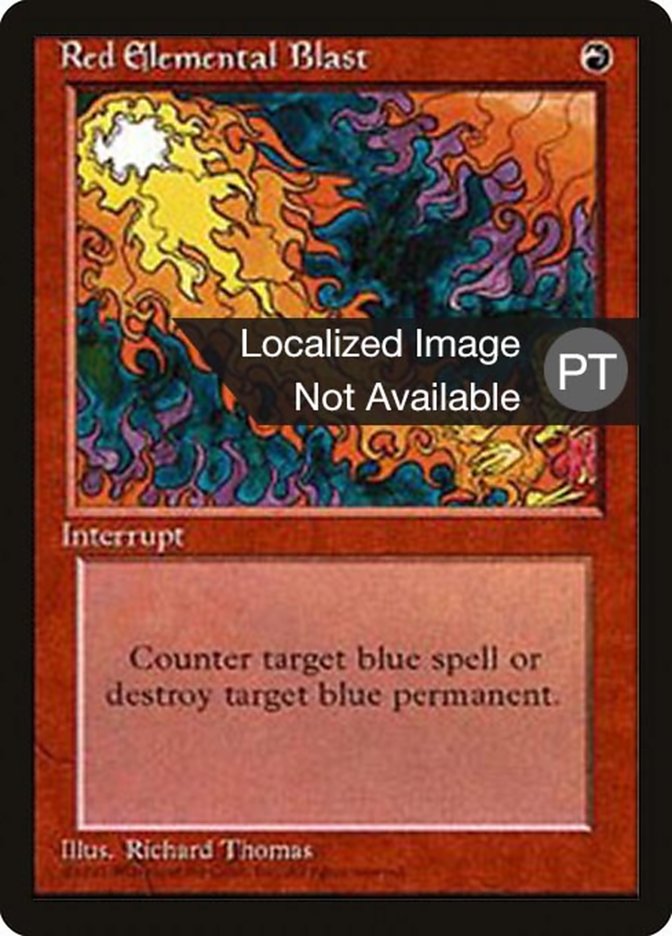 Red Elemental Blast [Fourth Edition (Foreign Black Border)] | Dumpster Cat Games