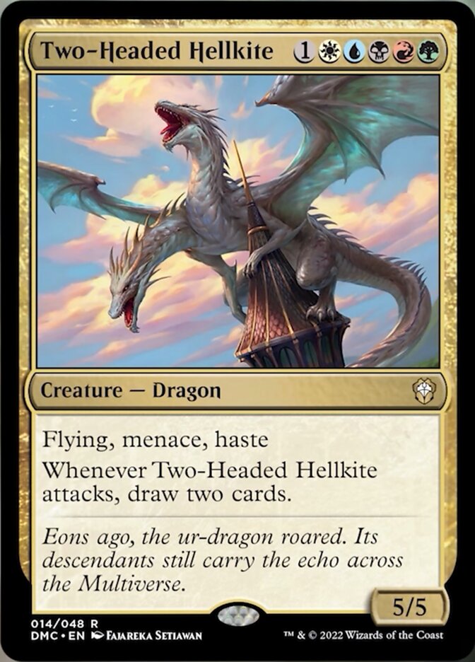 Two-Headed Hellkite [Dominaria United Commander] | Dumpster Cat Games