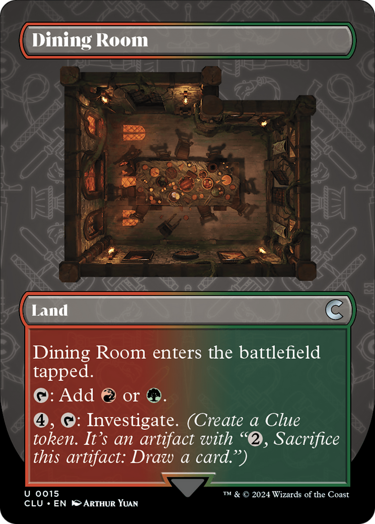 Dining Room (Borderless) [Ravnica: Clue Edition] | Dumpster Cat Games