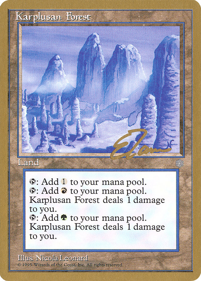 Karplusan Forest (Eric Tam) [Pro Tour Collector Set] | Dumpster Cat Games