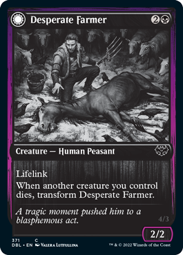 Desperate Farmer // Depraved Harvester [Innistrad: Double Feature] | Dumpster Cat Games