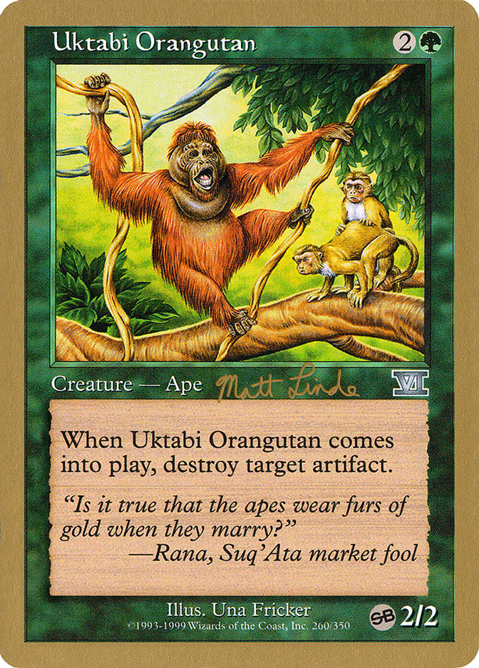 Uktabi Orangutan (Matt Linde) (SB) [World Championship Decks 1999] | Dumpster Cat Games