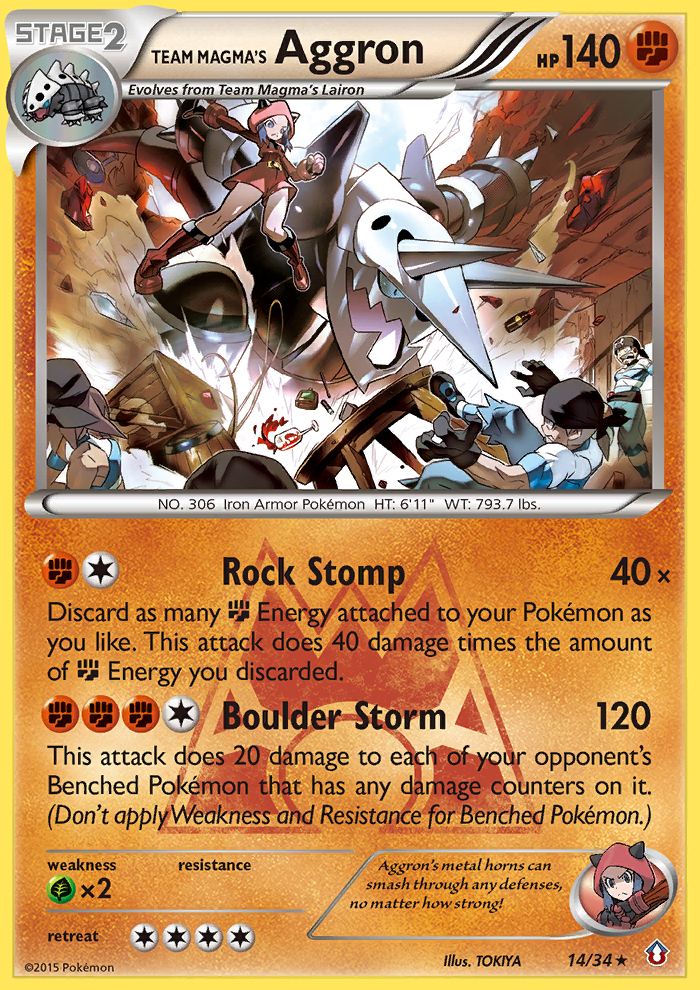 Team Magma's Aggron (14/34) [XY: Double Crisis] | Dumpster Cat Games