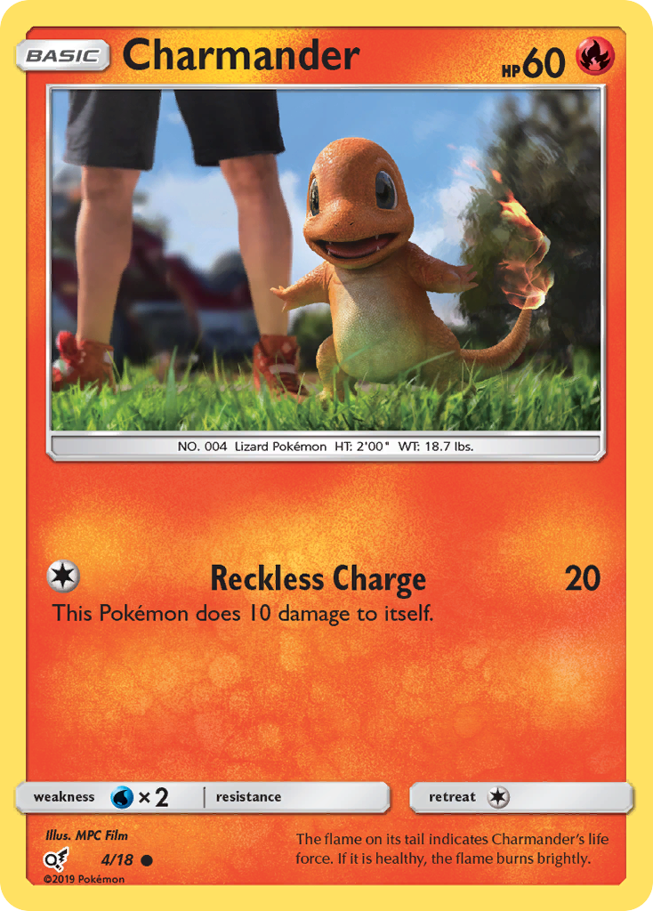 Charmander (4/18) [Sun & Moon: Detective Pikachu] | Dumpster Cat Games