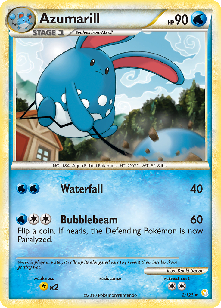 Azumarill (2/123) [HeartGold & SoulSilver: Base Set] | Dumpster Cat Games