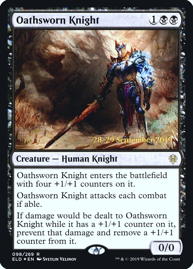 Oathsworn Knight  [Throne of Eldraine Prerelease Promos] | Dumpster Cat Games