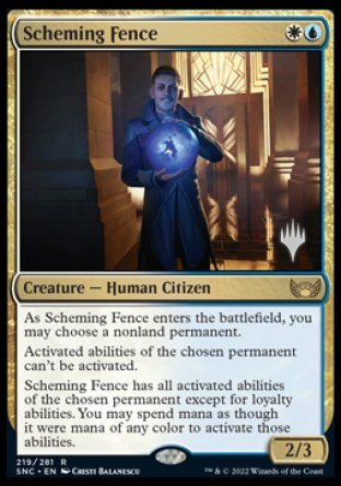 Scheming Fence (Promo Pack) [Streets of New Capenna Promos] | Dumpster Cat Games