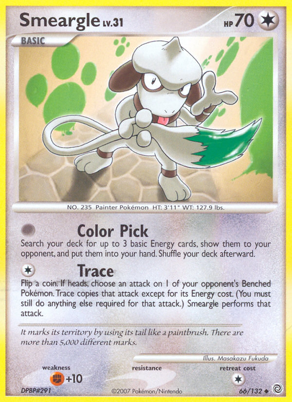 Smeargle (66/132) [Diamond & Pearl: Secret Wonders] | Dumpster Cat Games