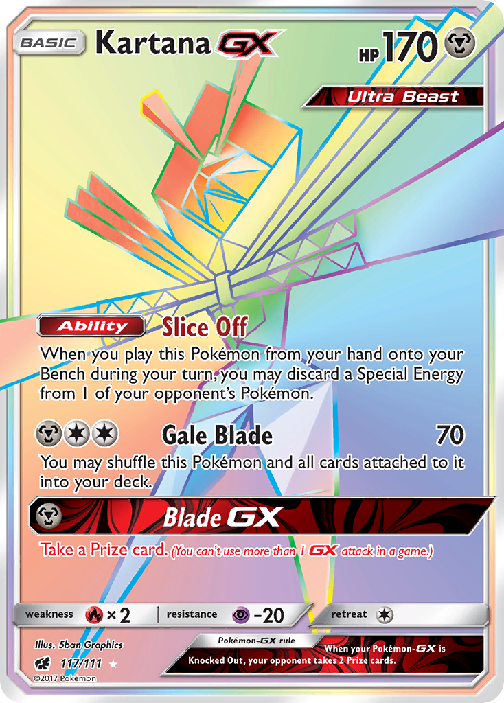 Kartana GX (117/111) [Sun & Moon: Crimson Invasion] | Dumpster Cat Games