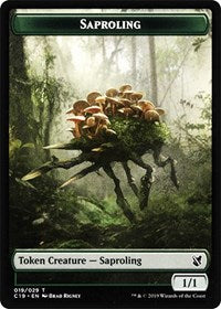 Saproling // Morph Double-sided Token [Commander 2019 Tokens] | Dumpster Cat Games