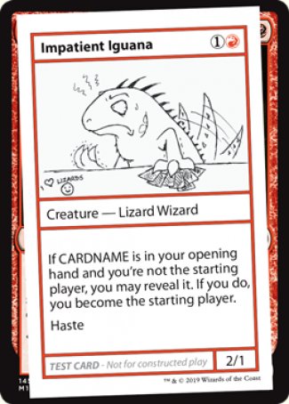 Impatient Iguana (2021 Edition) [Mystery Booster Playtest Cards] | Dumpster Cat Games