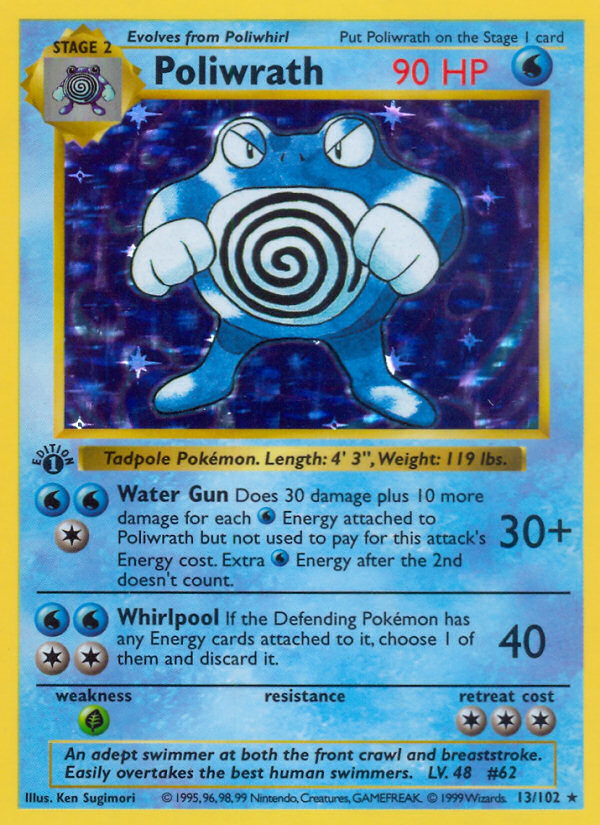 Poliwrath (13/102) (Shadowless) [Base Set 1st Edition] | Dumpster Cat Games