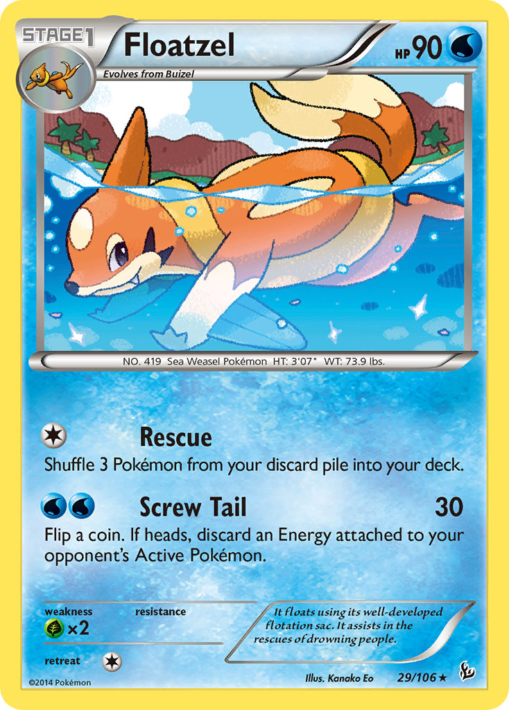 Floatzel (29/106) [XY: Flashfire] | Dumpster Cat Games