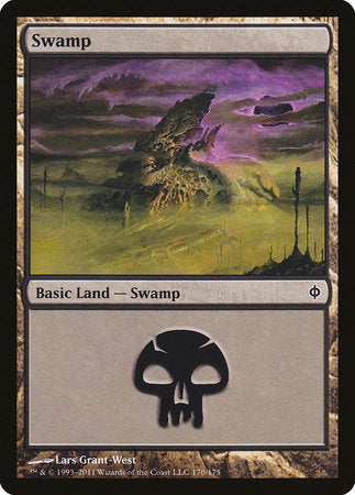 Swamp (170) [New Phyrexia] | Dumpster Cat Games