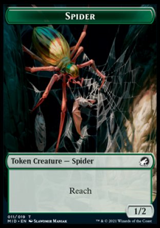 Spider Token [Innistrad: Midnight Hunt Tokens] | Dumpster Cat Games