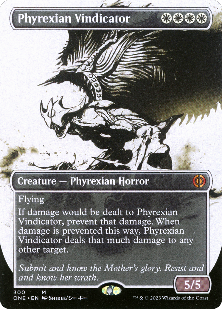 Phyrexian Vindicator (Borderless Ichor) [Phyrexia: All Will Be One] | Dumpster Cat Games