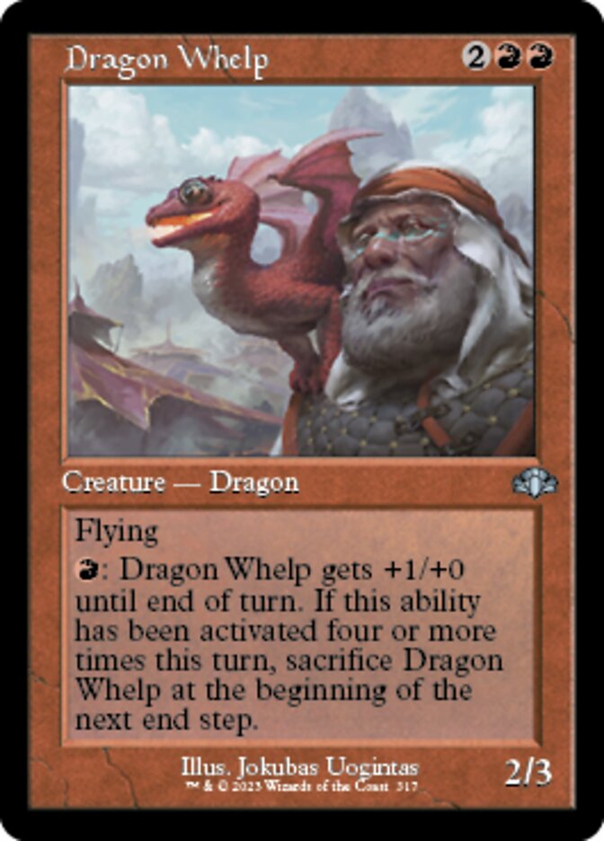 Dragon Whelp (Retro) [Dominaria Remastered] | Dumpster Cat Games