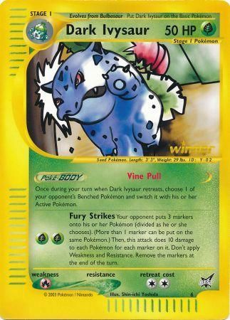 Dark Ivysaur (6) (Winner) (Jumbo Card) [Best of Promos] | Dumpster Cat Games