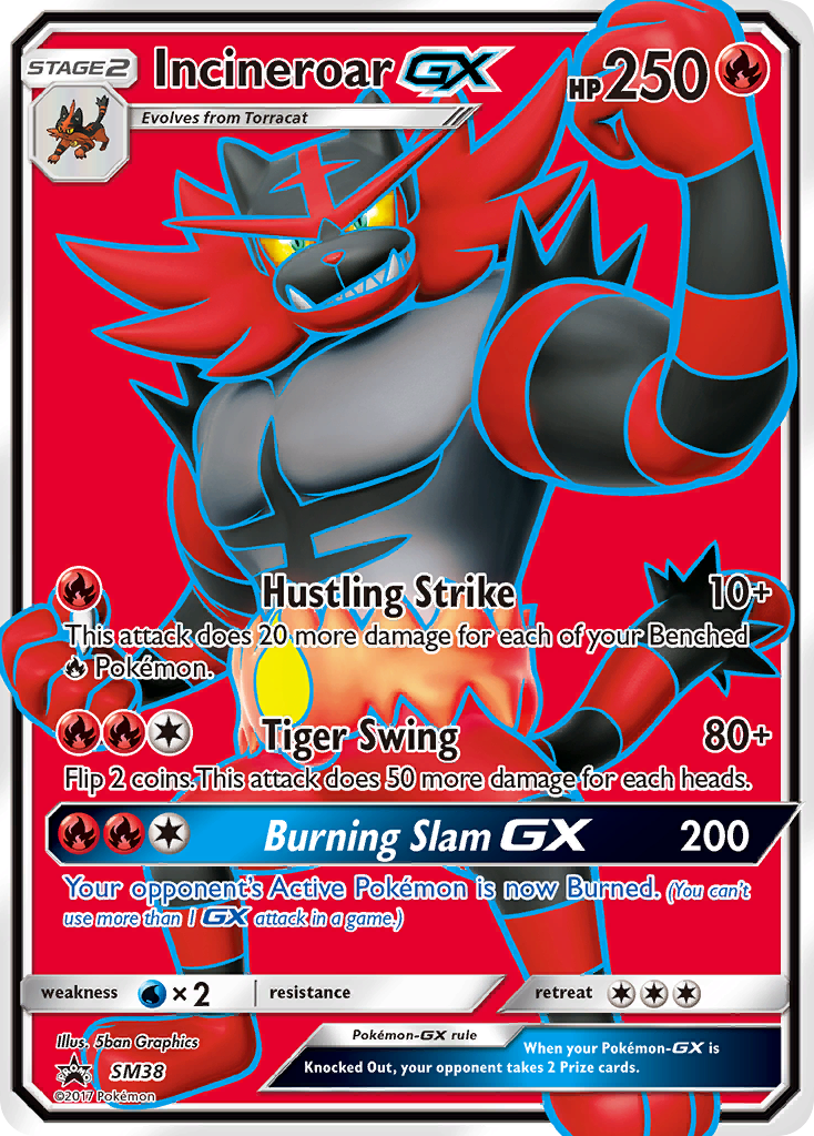 Incineroar GX (SM38) [Sun & Moon: Black Star Promos] | Dumpster Cat Games