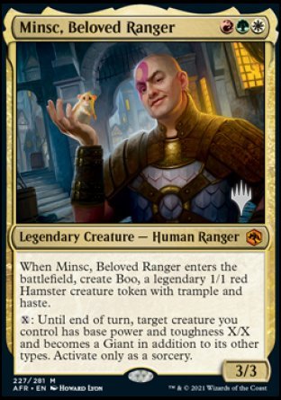 Minsc, Beloved Ranger (Promo Pack) [Dungeons & Dragons: Adventures in the Forgotten Realms Promos] | Dumpster Cat Games